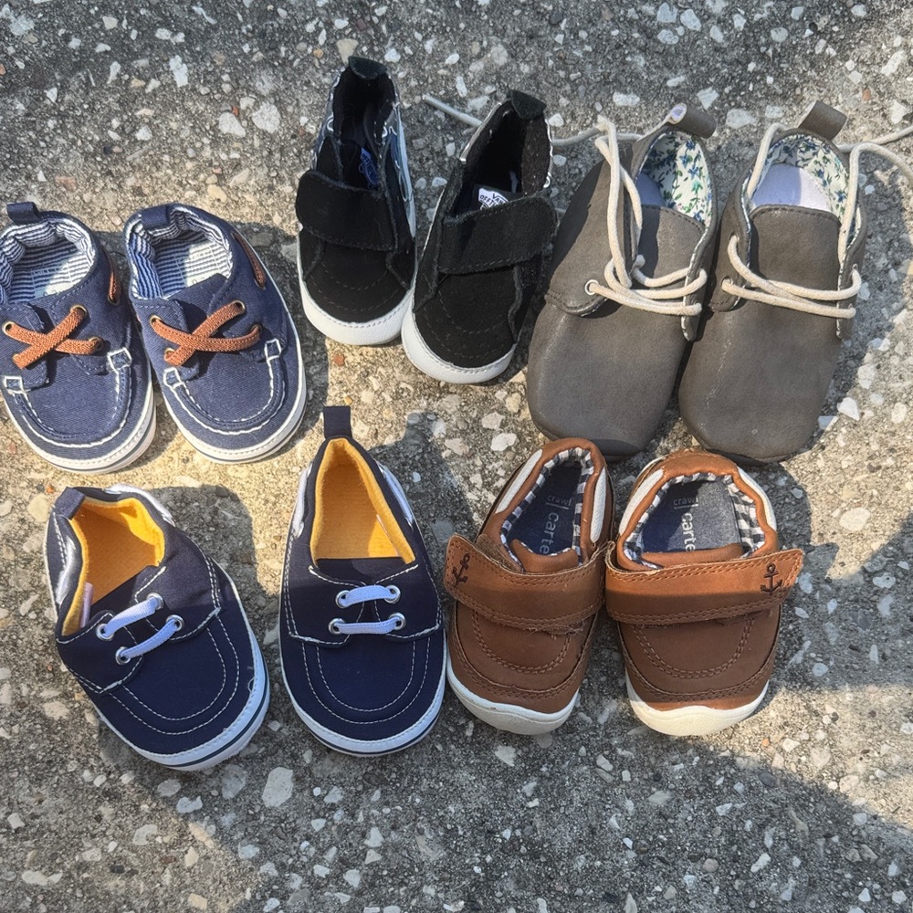 Infant shoe lot  vans carters 0-3 months